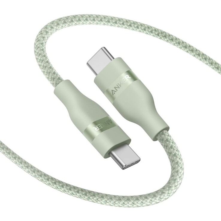 Kabel Anker USB-C do USB-C (3 stopy, 240 W, pleciony z recyklingu) w kolorze Sprout Green