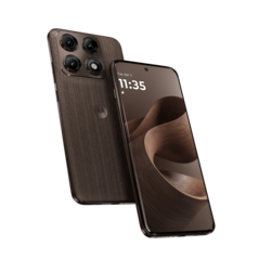 Motorola Edge 70 Pro+ w kolorze Pantone Chicory Coffee.
