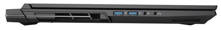Po lewej: 2x USB 3.2 Gen 2 (USB-A), gniazdo audio combo, audio 2 w 1 (wejście mikrofonowe lub optyczne S/PDIF)
