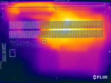 Temperatura powierzchni w teście obciążeniowym (na dole)