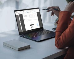 Acer Swift Spin 14 AI posiada panel IPS 120 Hz na konwertowalnym zawiasie.