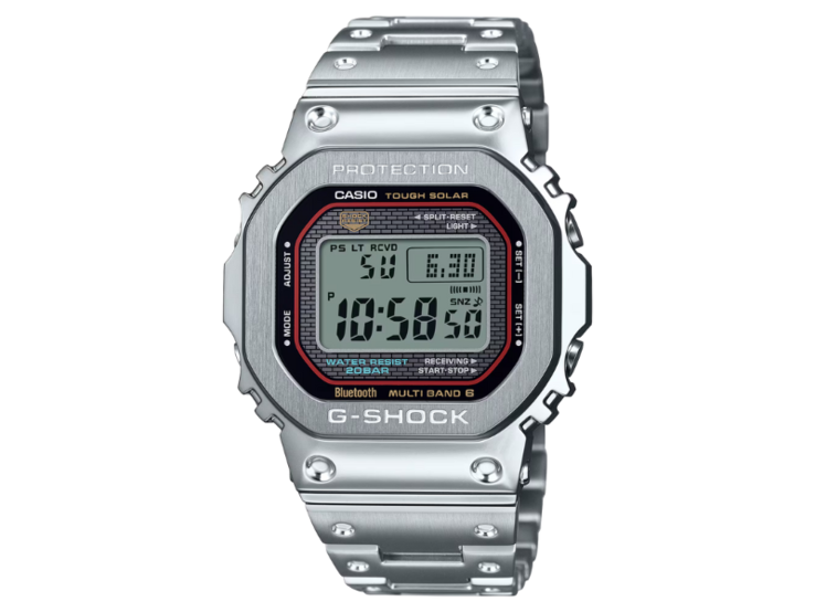 Oczekuje się, że rzekomy zegarek Casio G-Shock GMW-B5000D Orange Line będzie podobny do czerwonego zegarka GMW-B5000D-1C (powyżej). (Źródło zdjęcia: Casio)
