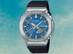 Casio GBM-2100A-2B (na zdjęciu) to jeden z trzech nowych zegarków z metalowym bezelem. (Źródło zdjęcia: Hamilton Place, edytowane)