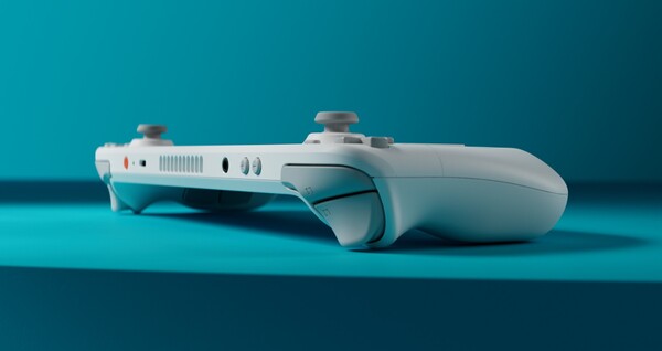 Steam Deck OLED: Limited Edition White ma pomarańczowy przycisk zasilania. (Źródło obrazu: Valve)