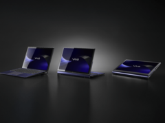 Model Vaio T Kachi-iro Special Edition przedstawiony w trzech pozycjach dzięki konstrukcji umożliwiającej wielokrotne składanie